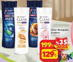 CLEAR ŞAMPUAN ÇEŞİTLERİ 500 ML CLEAR ŞAMPUAN ÇEŞİTLERİ 500 ML